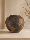 Bronze World Vase in textured bronze finish, part of the Nilvara selection